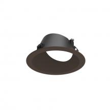 Nora NAPF-3RWWBZ/CL - 3" Apollo Round Flanged Wall Wash Trim with Clear Lens, Bronze Finish
