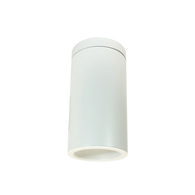 Nora NYLS3-6S1L635NC12WWW - 6" Sapphire III Surface Mount White Cylinder, Matte Powder White Reflector/Matte Powder White