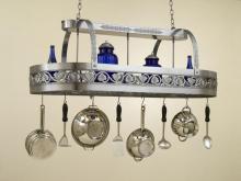 Hi-Lite MFG Co. H-83Y-D-BK01/A-SIL - SANDRA LEE POT RACK COLLECTION