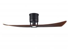 Matthews Fan Company LW-BK-WA - Lindsay ceiling fan in Matte Black finish with 52" solid walnut tone wood blades and eco-frien