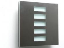 WPT Design BasicPared-BS-JA - Basic Pared - Sconce - Jalousie - Brushed Stainless