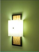 WPT Design WIN-BZ-TF-WH - Windows-Sconce-Fluorescent-Toffee Diffuser-White Windows, Bronze Platform