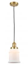 Innovations Lighting 201C-SG-G181 - Canton - 1 Light - 6 inch - Satin Gold - Cord hung - Mini Pendant