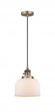 Innovations Lighting 201CSW-BB-G71 - Bell - 1 Light - 8 inch - Brushed Brass - Cord hung - Mini Pendant