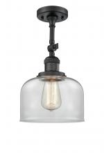 Innovations Lighting 201F-BK-G72 - Bell - 1 Light - 8 inch - Matte Black - Adjustable Semi-Flush Mount