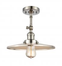 Innovations Lighting 201F-PN-MFR-PN-12 - Railroad - 1 Light - 12 inch - Polished Nickel - Adjustable Semi-Flush Mount