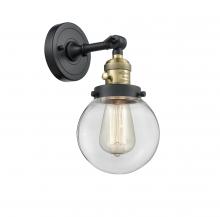 Innovations Lighting 203SW-BAB-G202-6-LED - Beacon - 1 Light - 6 inch - Black Antique Brass - Adjustable Sconce