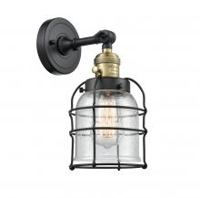 Innovations Lighting 203SW-BAB-G54-CE - Bell Cage - 1 Light - 6 inch - Black Antique Brass - Adjustable Sconce