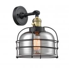 Innovations Lighting 203SW-BAB-G73-CE - Bell Cage - 1 Light - 9 inch - Black Antique Brass - Adjustable Sconce