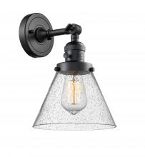 Innovations Lighting 203SW-BK-G44-LED - Cone - 1 Light - 8 inch - Matte Black - Adjustable Sconce