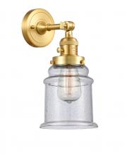 Innovations Lighting 203SW-SG-G184 - Canton - 1 Light - 7 inch - Satin Gold - Adjustable Sconce