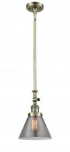 Innovations Lighting 206-AB-G43-LED - Cone - 1 Light - 8 inch - Antique Brass - Stem Hung - Adjustable Mini Pendant