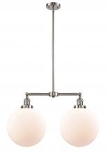 Innovations Lighting 209-SN-G201-12 - Beacon - 2 Light - 27 inch - Brushed Satin Nickel - Stem Hung - Adjustable Island Light