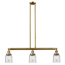 Innovations Lighting 213-BB-G52-LED - Bell - 3 Light - 38 inch - Brushed Brass - Stem Hung - Adjustable Island Light