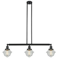 Innovations Lighting 213-BK-G534 - Oxford - 3 Light - 40 inch - Matte Black - Stem Hung - Adjustable Island Light