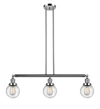 Innovations Lighting 213-PN-G204-6 - Beacon - 3 Light - 39 inch - Polished Nickel - Stem Hung - Adjustable Island Light