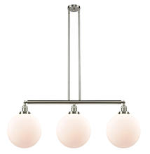 Innovations Lighting 213-SN-G201-12 - Beacon - 3 Light - 44 inch - Brushed Satin Nickel - Stem Hung - Adjustable Island Light