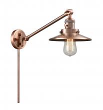Innovations Lighting 237-AC-M3-AC-LED - Railroad - 1 Light - 8 inch - Antique Copper -Adjustable Swing Arm