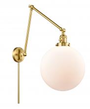 Innovations Lighting 238-SG-G201-12 - Beacon - 1 Light - 12 inch - Satin Gold -Adjustable Swing Arm