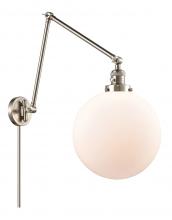 Innovations Lighting 238-SN-G201-12 - Beacon - 1 Light - 12 inch - Brushed Satin Nickel -Adjustable Swing Arm
