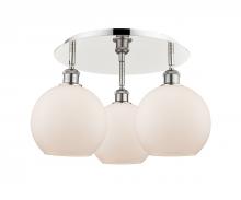 Innovations Lighting 516-3C-PN-G121-8 - Athens - 3 Light - 20 inch - Polished Nickel - Flush Mount