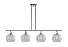 Innovations Lighting 516-4I-PN-G125-LED - Athens - 4 Light - 48 inch - Polished Nickel - Cord hung - Island Light