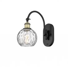 Innovations Lighting 518-1W-BAB-G1215-6 - Athens Water Glass - 1 Light - 6 inch - Black Antique Brass - Adjustable Swing Arm