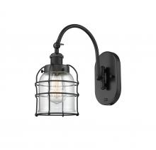 Innovations Lighting 918-1W-BK-G52-CE - Bell Cage - 1 Light - 6 inch - Matte Black - Adjustable Swing Arm