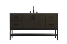 Elegant VF60760MMB - 60 inch Single Bathroom Vanity in Mocha Brown